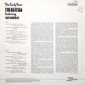 The Beatles Featuring Tony Sheridan / The Early Years (LP)