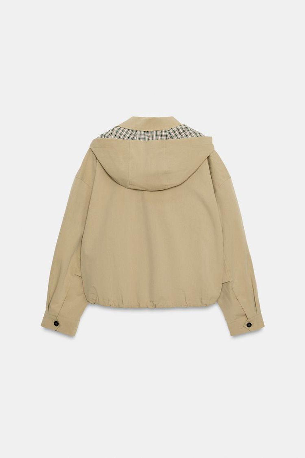 ZARA КУРТКА СО СЪЕМНЫМ КАПЮШОНОМ, РЫЖЕВАТО-КОРИЧНЕВЫЙ