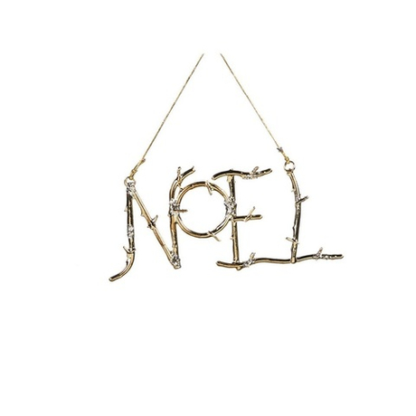 Декор Елочное украшение надпись NOEL 20 Goodwill Золотой