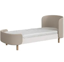 Кровать KIDI Soft для детей от 3 до 7 лет (бежевый, экокожа)