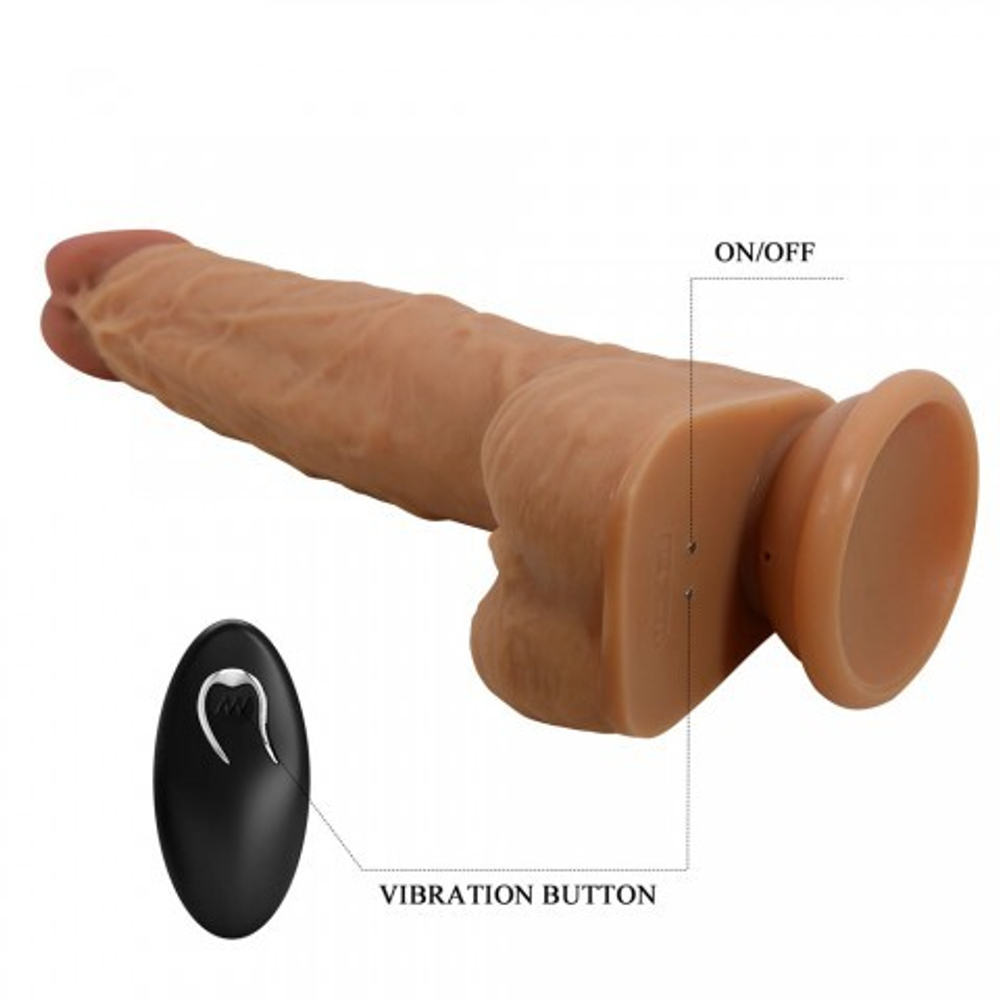 Реалистичный вибратор с фрикцией Jonathan и пультом ДУ, 21 см