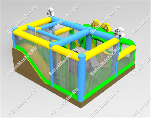 Коммерческий надувной батут "Законы джунглей макси"