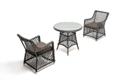 "Эспрессо-80 L" обеденная группа плетеная, цвет графит