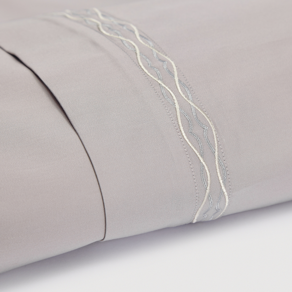 Постельное белье 2 спальное евро Сlaire&Caroll Le Fleur серый