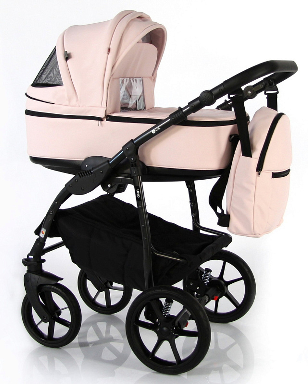 Детская коляска Sevillababy Uno 2 в 1 розовый экокожа