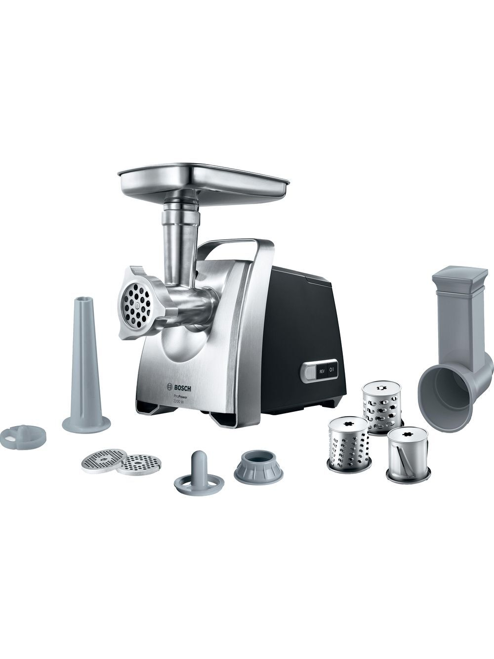 Мясорубка электрическая Bosch ProPower 2200 W, 2200 Вт, 4.3 кг/мин, 8 насадок