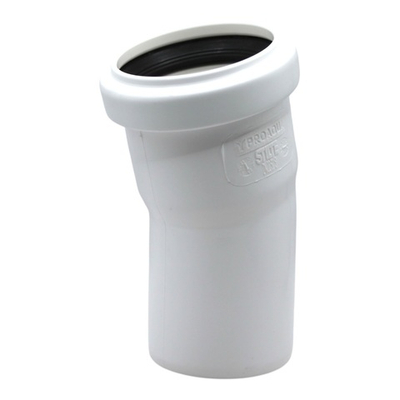 Отвод канализационный PRO AQUA STILTE Ø50x15°