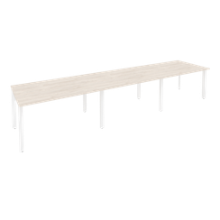 Onix Стол переговорный O.MP-PRG-3.3 Денвер Светлый/Металл Белый 4140*980*750