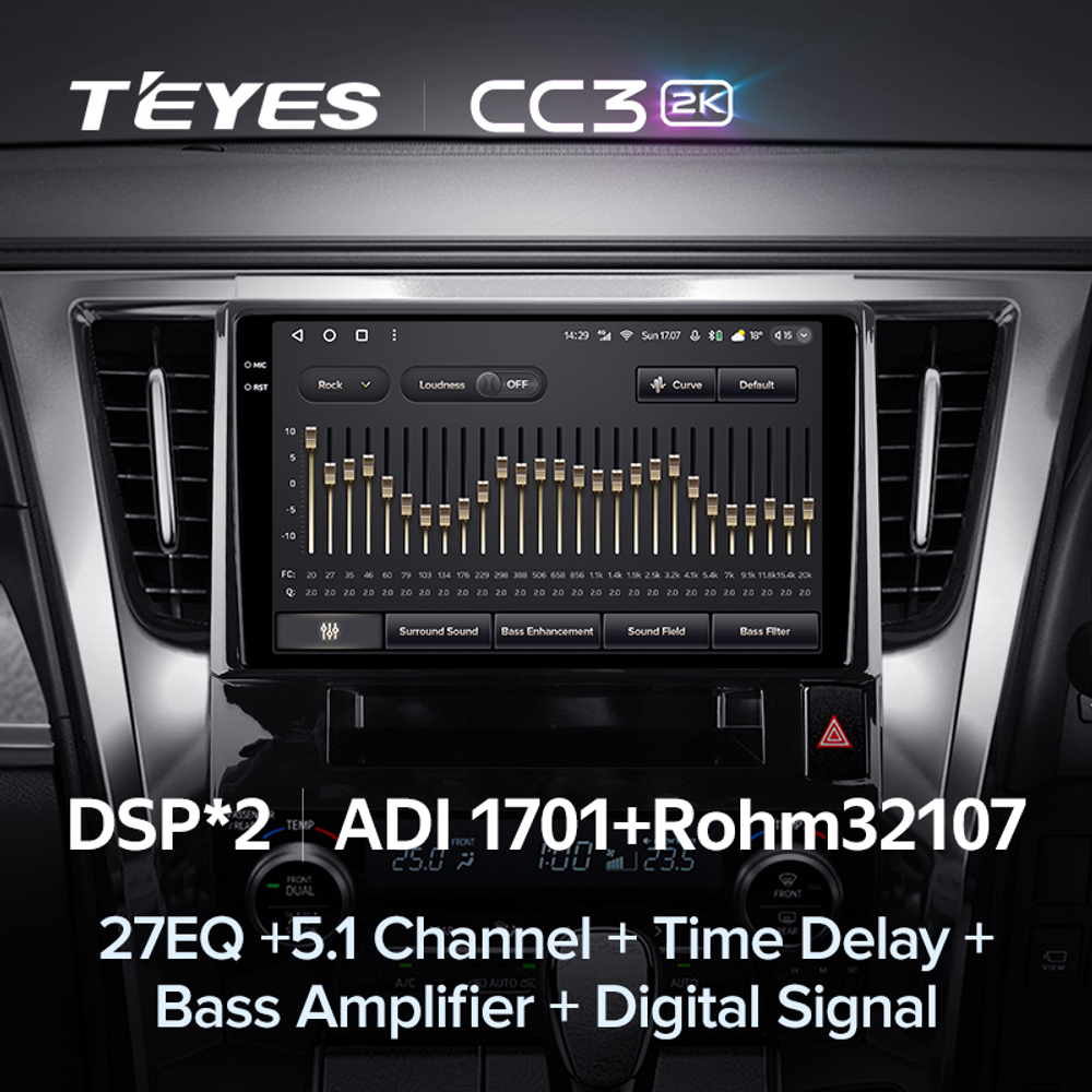 Teyes CC3 2K 10,2"для Toyota Alphard 2015-2020