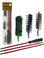 Набор для чистки оружия 20 калибра в ПЛАСТИКОВОМ КЕЙСЕ с металлическим 7мм шомполом в оплетке.