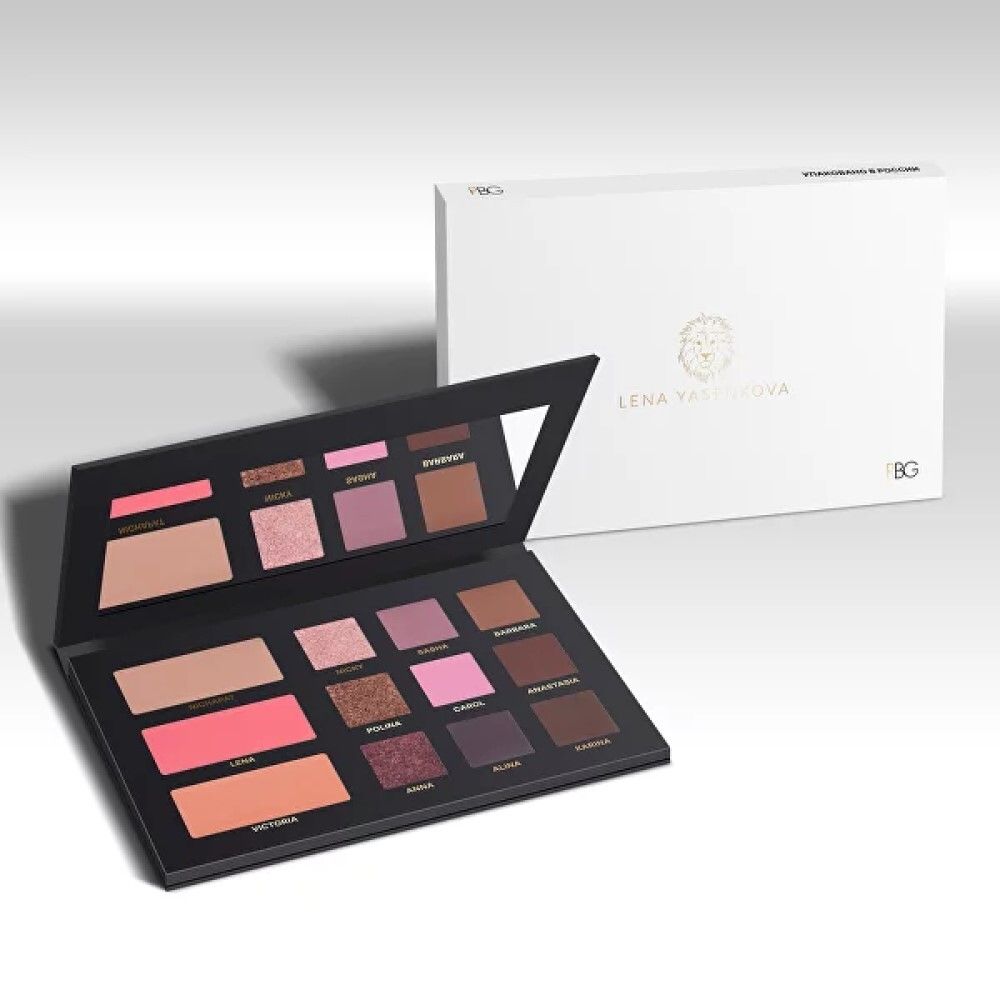 RBG Russian Beauty Guru Универсальная палетка для макияжа N2 "Лена Ясенкова", 27,6 гр