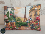 Декоративная гобеленовая наволочка для интерьерной подушки Утро в Париже 68х47