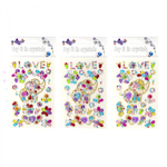 Наклейки-стразы Alingar, акриловые, "Влюблённый слонёнок", европодвес