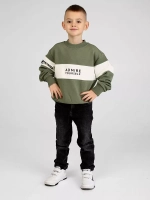 Свитшот для мальчика зеленый в школу и сад