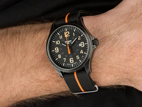 Наручные часы Traser P67 OFFICER PRO Gunmetal Black/Orange 107425 (нато)
