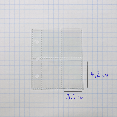 Листы для бинеда / MINKYS мини / 4 ячейки (вместимость 3,1 х 4,2 см)