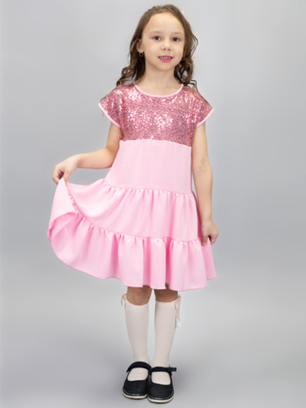 Платье нарядное для девочки с пайетками