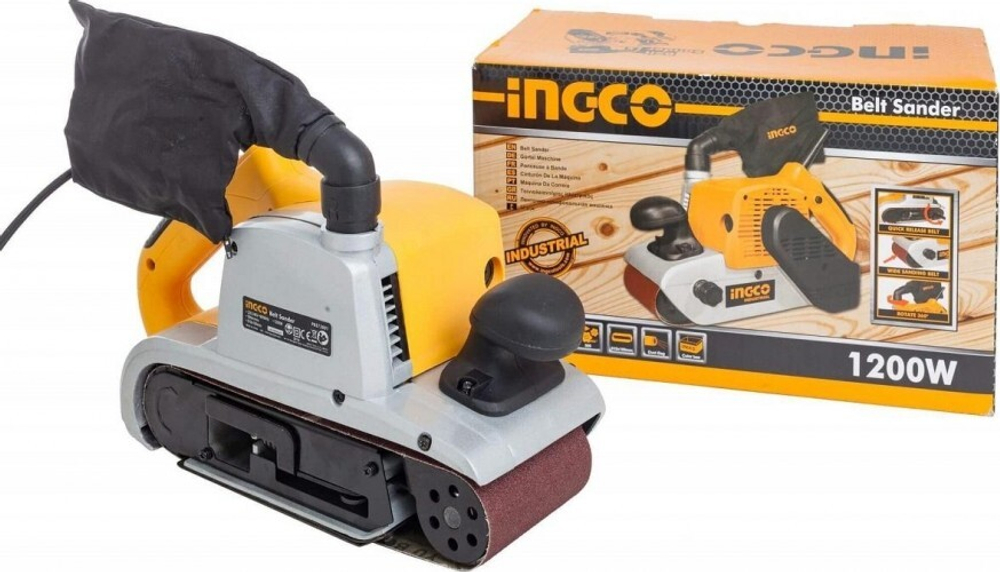 Шлифмашина ленточная сетевая INGCO PBS12001