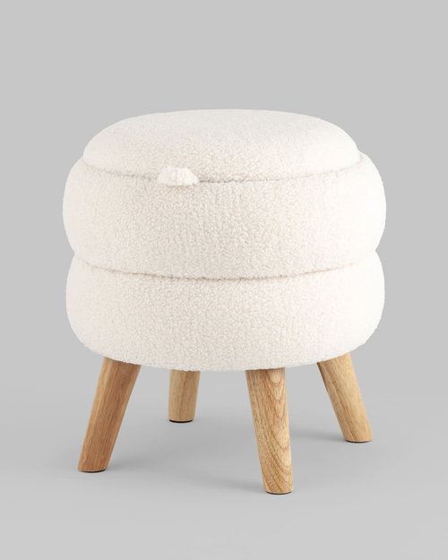 Пуф с ящиком Винни S тедди белый