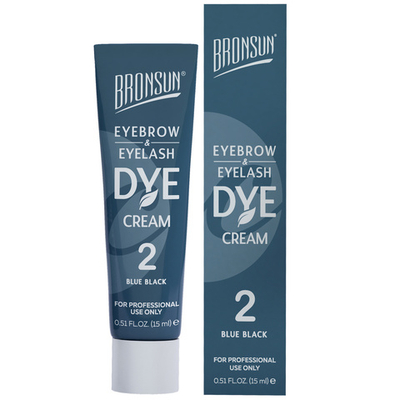 Крем-краска для бровей и ресниц BRONSUN, цвет иссиня-черный #2, 15 мл