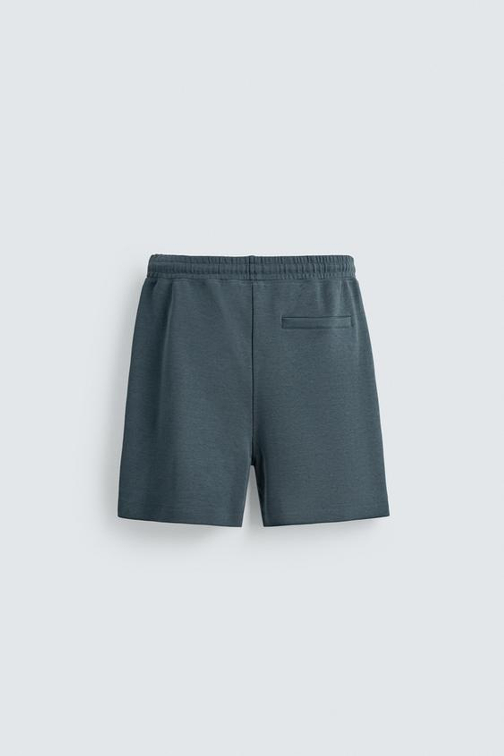 ZARA ШОРТЫ-ДЖОГГЕРЫ RELAXED FIT INTERLOCK, ЛИНЯЛЫЙ СИНИЙ