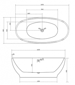 Акриловая ванна ABBER AB9207MB черная матовая