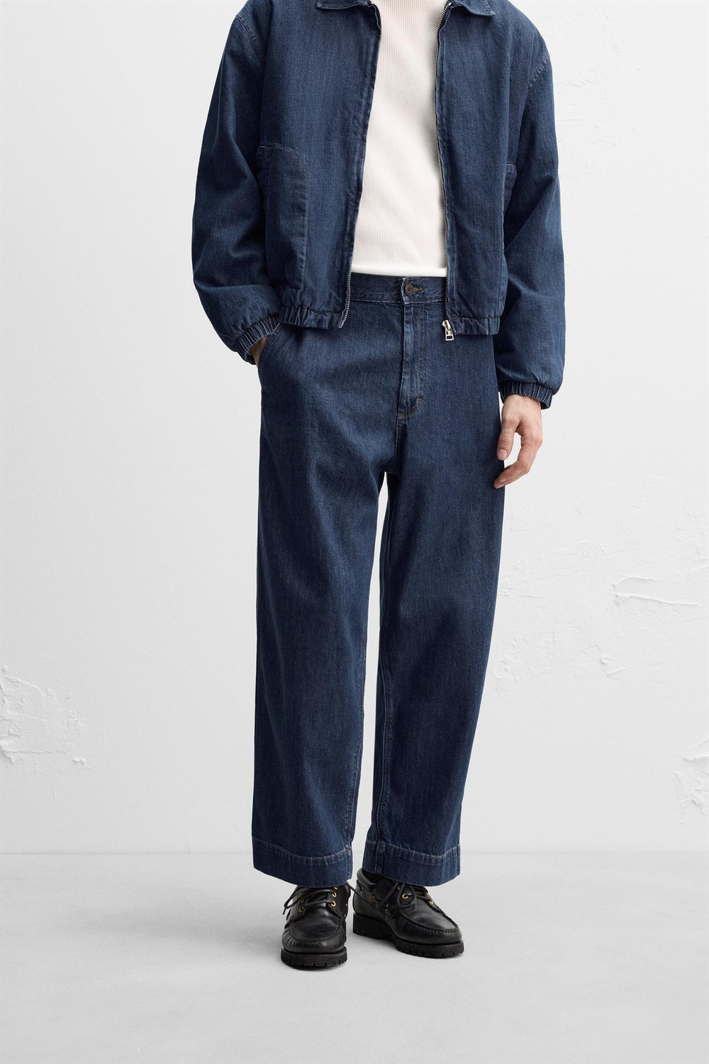 ZARA ДЖИНСЫ WIDE LEG, СИНИЙ