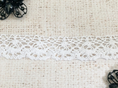 Кружево хлопковое/Тесьма вязаная, 25.01.044, ш. 2,5 см.