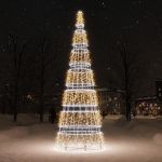 светящаяся конструкция елка-конус "Сегментная"