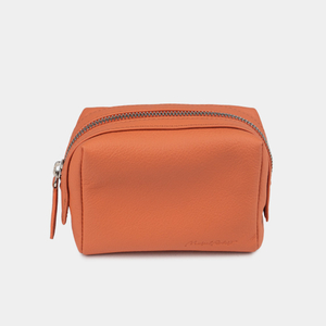 Косметичка Mignon из кожи теленка оранжевого цвета