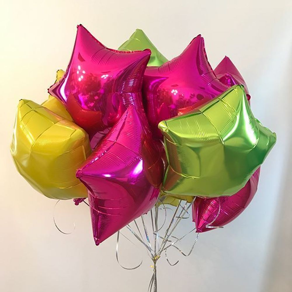 Шар (18"/46 см) Звезда, Лайм 1 шт.