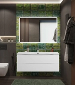 Тумба с раковиной BelBagno MARINO-CER-N-1200-2C-SO-BL-P Bianco Lucido