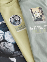 Лонгслив для мальчика Next N29-672, 3 шт., Серый, Бежевый, Синий