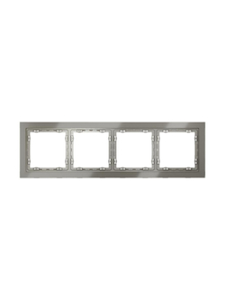 Рамка 4-м S70 стеклян. шелк Voltum VLS110404