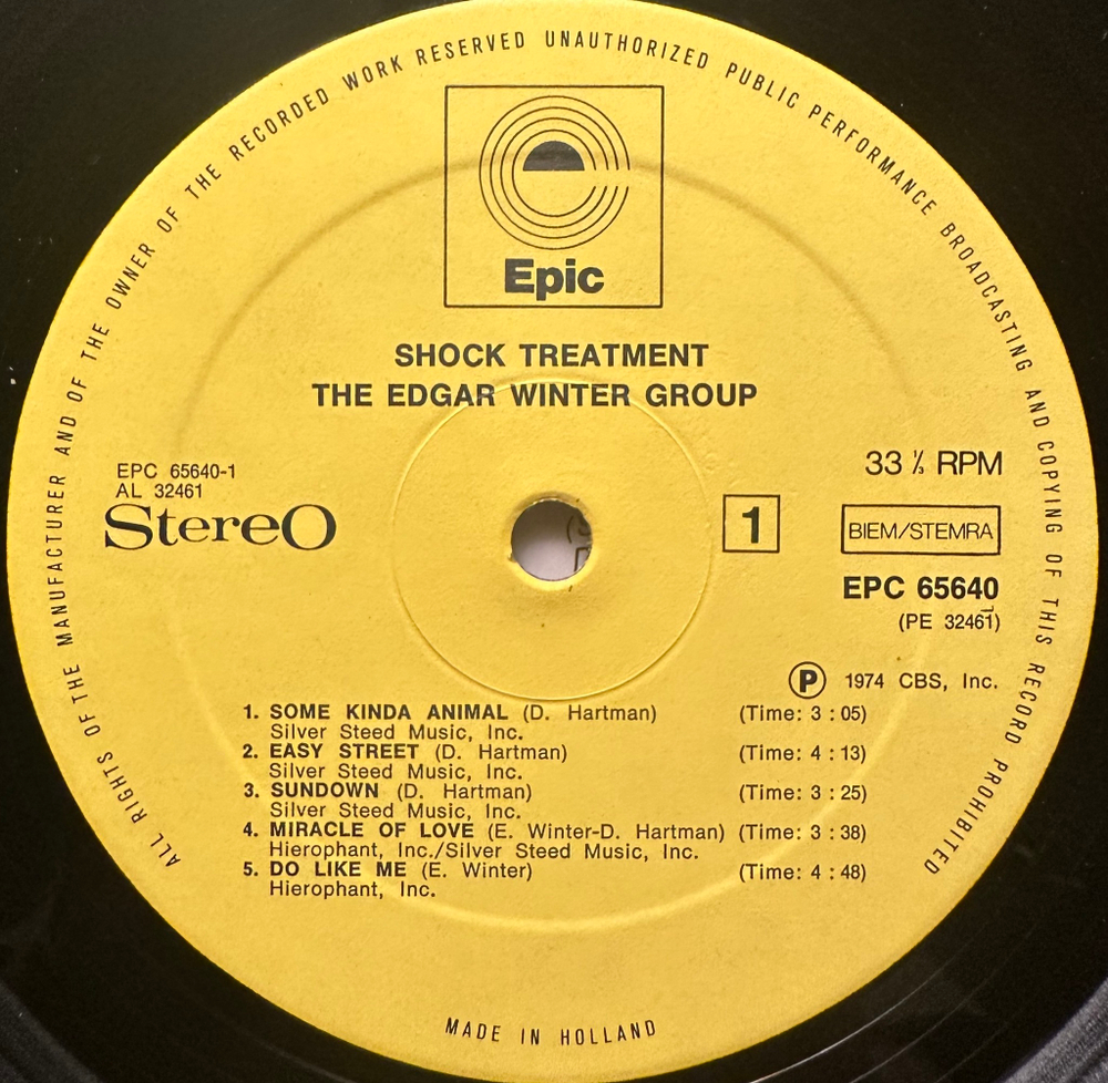 The Edgar Winter Group - Shock Treatment (Англия 1974г.)