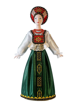Кукла коллекционная в традиционном девичьем костюме
