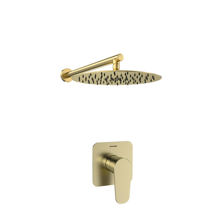 Встраиваемый смеситель для душа с тропическим душем ALEXIA K3618013OC золото