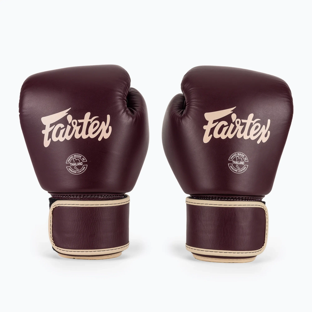 Боксёрские перчатки Fairtex Real Leather Boxing maroon