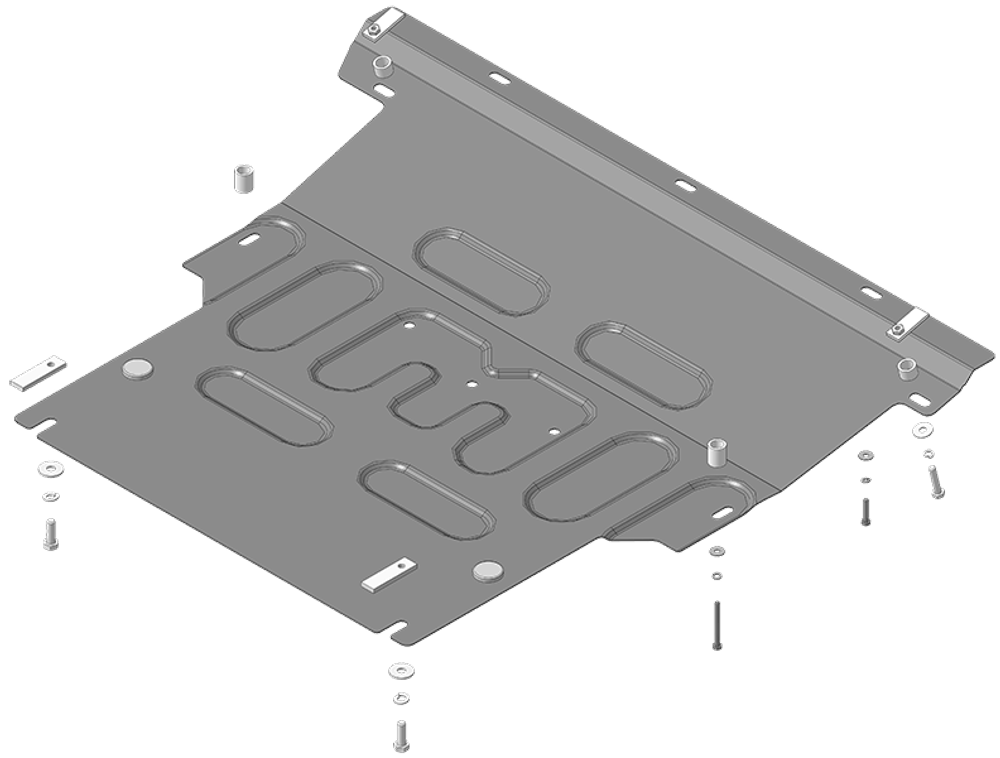 Защита двигателя и кпп для Renault Scenic/Megane 2 Motodor.71714