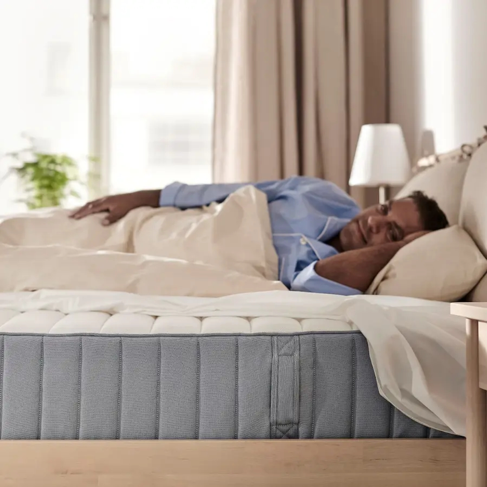 Матрас для двуспальной кровати - VALEVÅG IKEA/ ВАЛЕВОГ ИКЕА, 140х200 см, белый