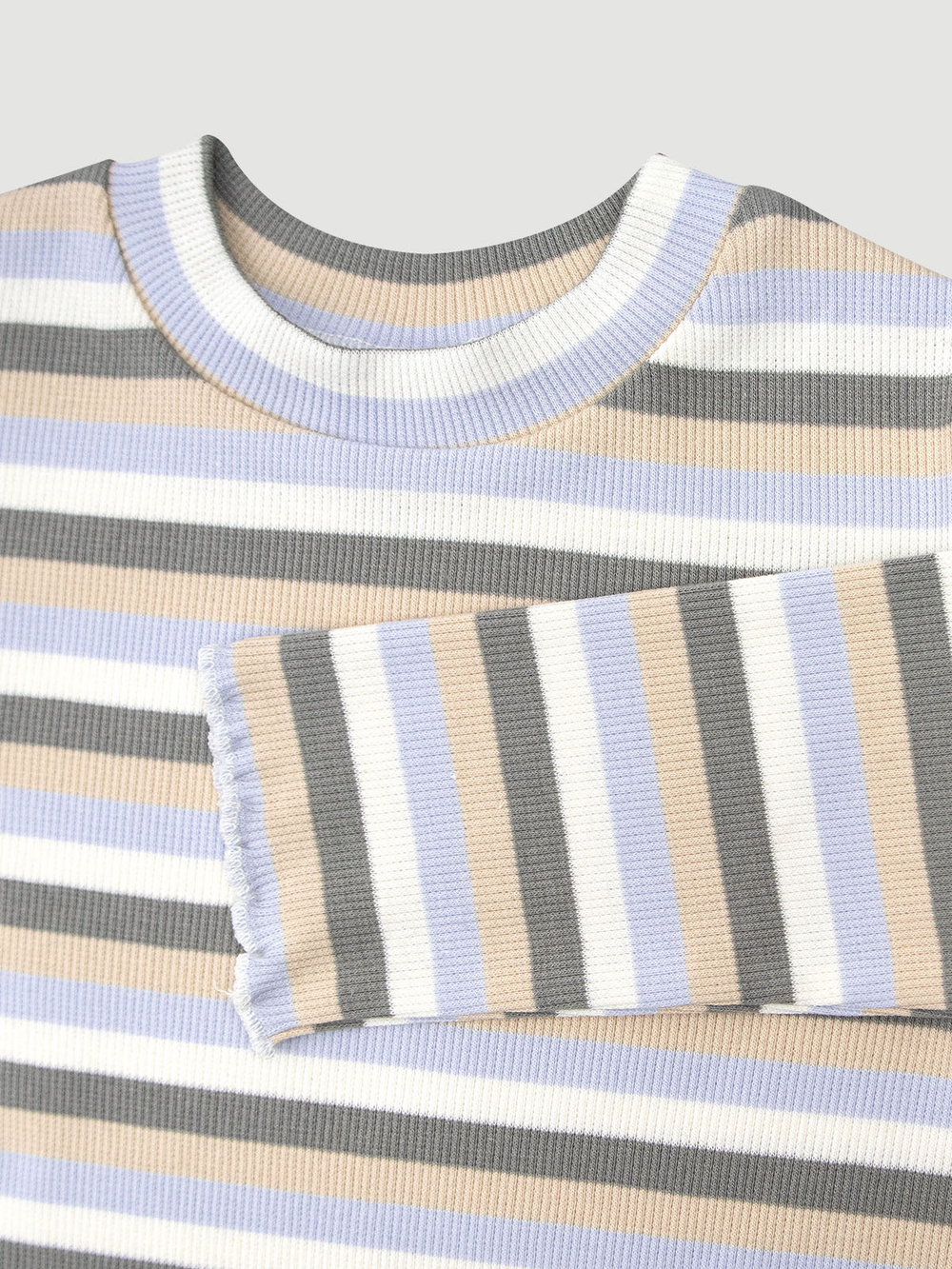 Лонгслив Mjölk Полоска серая