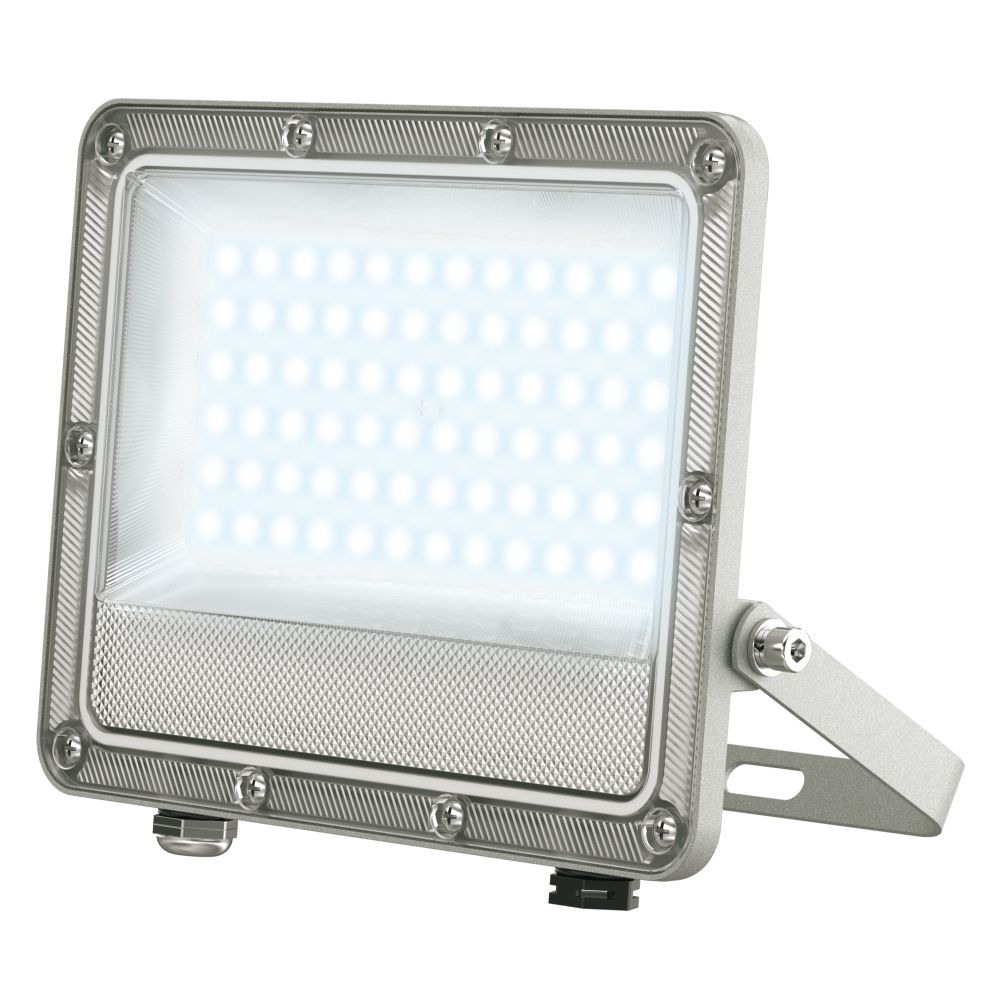 ULF-F52D-50W-6500K IP65 200-240V GREY Прожектор светодиодный. Дневной свет 6500K. Угол 90 градусов. Корпус серый. TM Uniel
