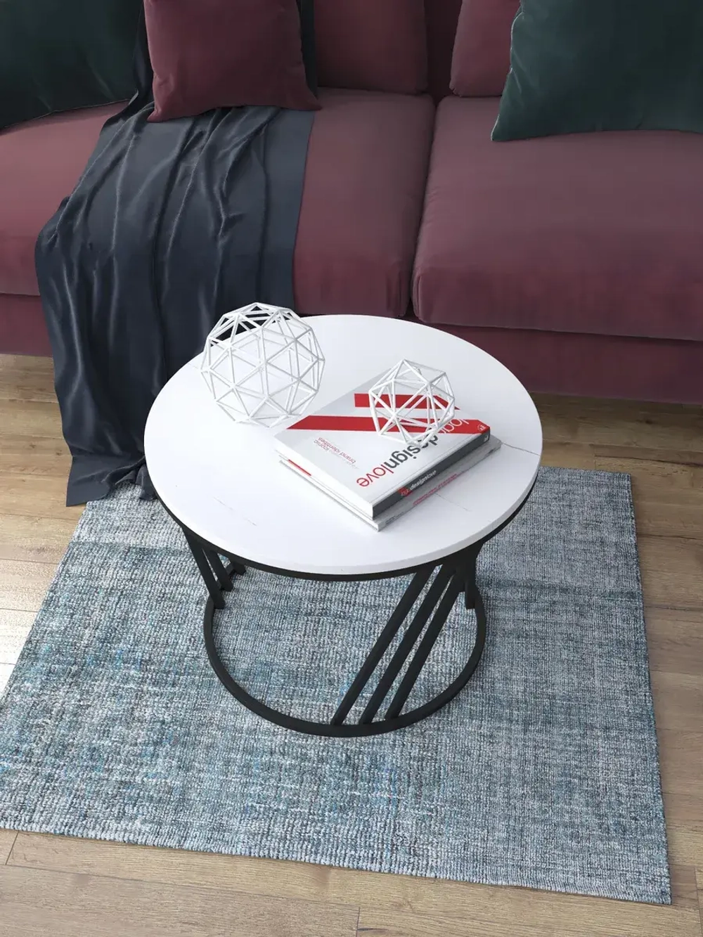 Журнальный стол Адидас - ЧБГ - МДФ в ПВХ