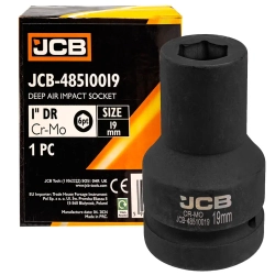 Головка ударная глубокая 1'', 19мм (6гр.) JCB JCB-48510019