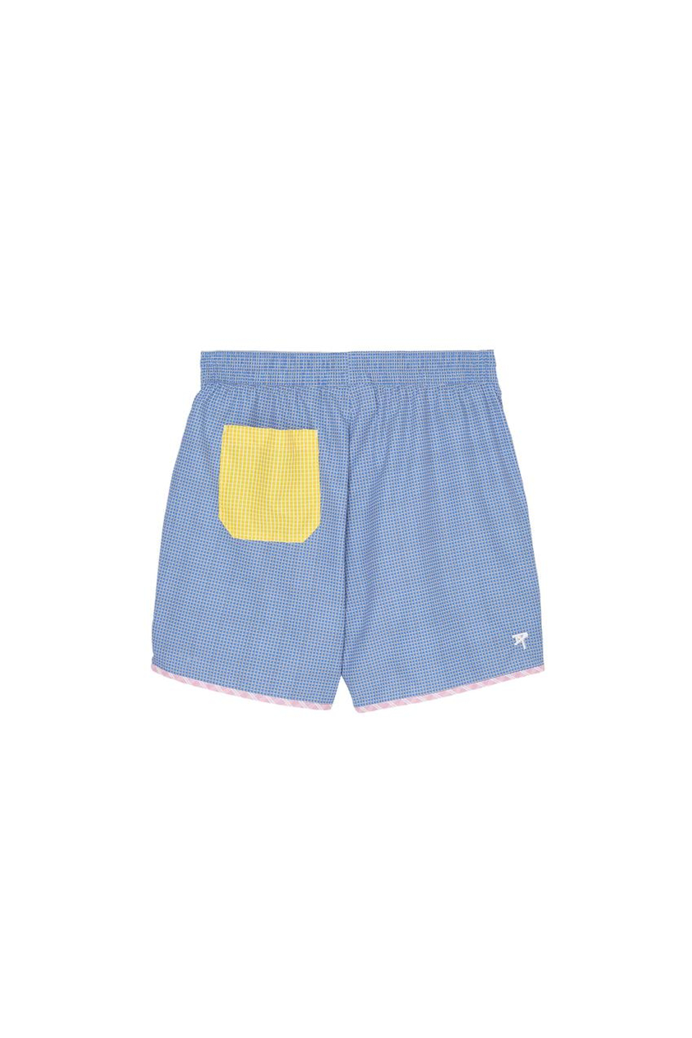 ZARA X BENITO ANTONIO ДЛИННЫЕ ПЛАВКИ В КОНТРАСТНУЮ КЛЕТКУ, СИНИЙ