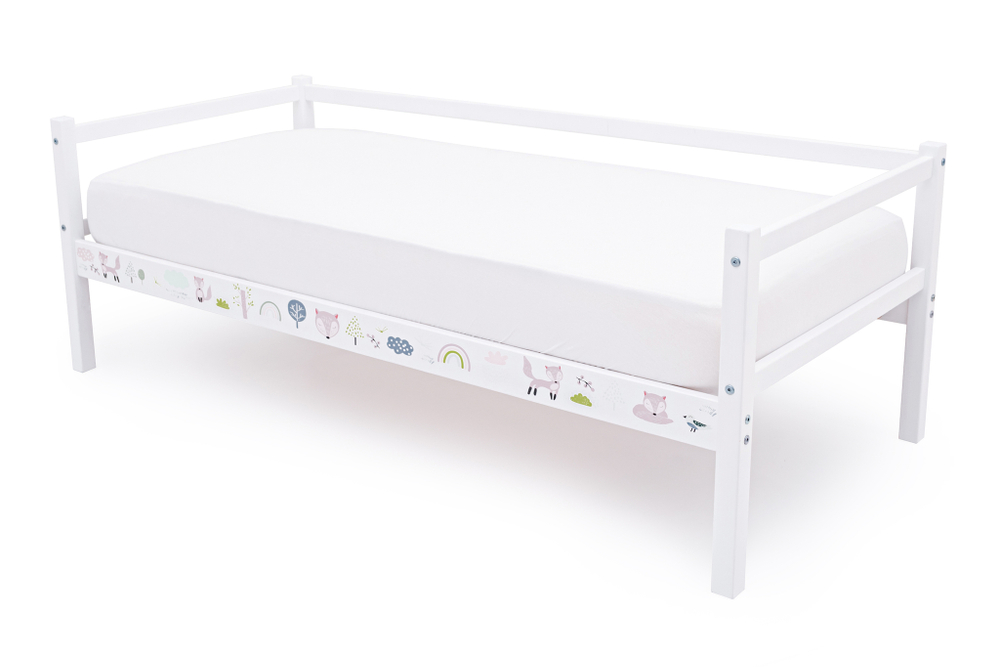 Детская кровать тахта Бельмарко Svogen белый лисята