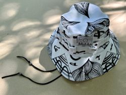 Панама Boonie Hat c ручной росписью черно-белая