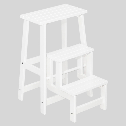 Табурет-стремянка Массив Снег (Лак) Элегия