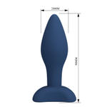 Синяя анальная пробка Bulb Plug S - 9 см. (Цвет: синий)