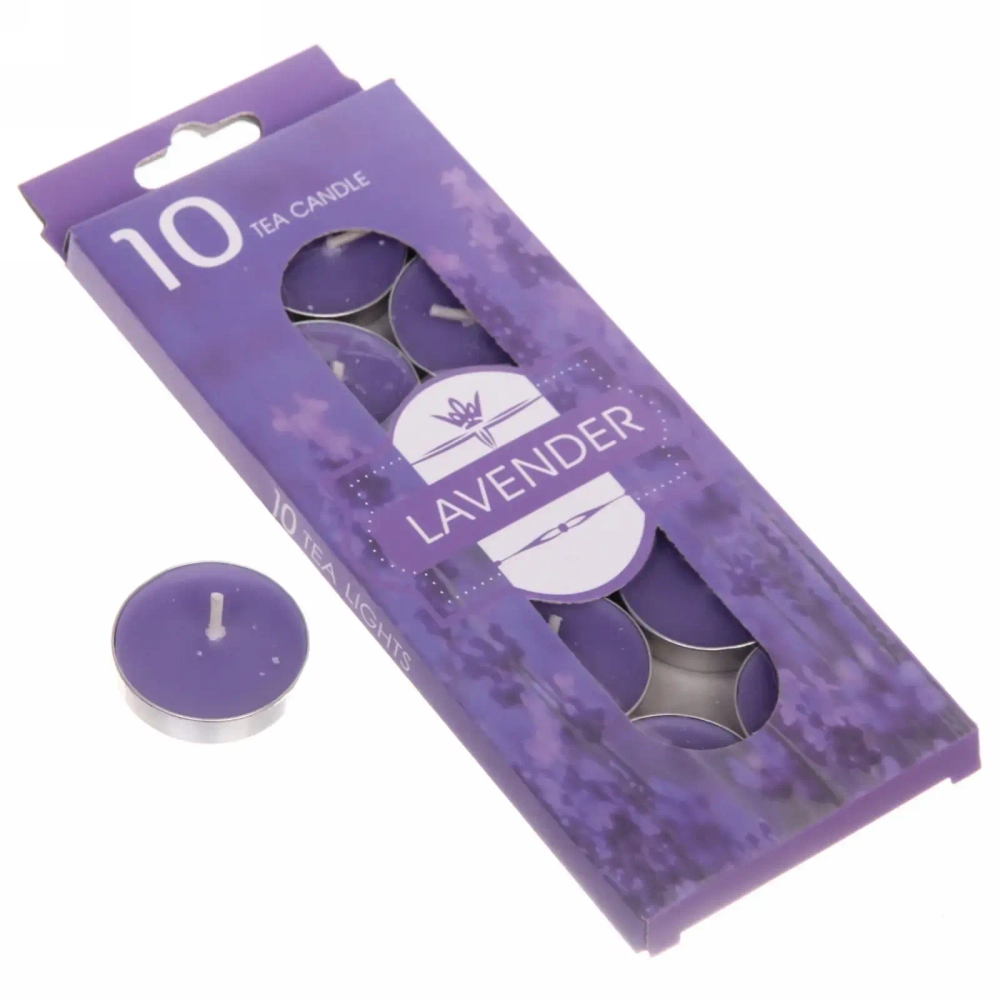 Свечи чайные в наборе 10шт «Лавандовое поле»
